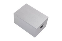 Red Hamper Wb068 Soft Wood Silver Painted Storage Box With Star Cut Out - thumbnail 4