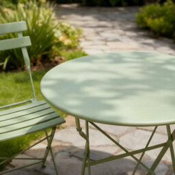 Home Source Clifton Outdoor Folding Bistro Table And Chair Set - Sage Green - thumbnail 4