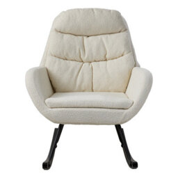 Darphe Teddy Fleece Upholstered Rocking Chair For Living Room - thumbnail 2