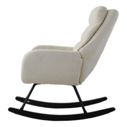 Darphe Teddy Fleece Upholstered Rocking Chair For Living Room - thumbnail 3