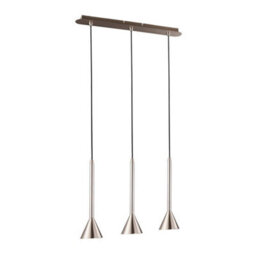 Luminosa Lighting Luminosa Modern Hanging Pendant Satin Nickel 3 Light Led, Gu10