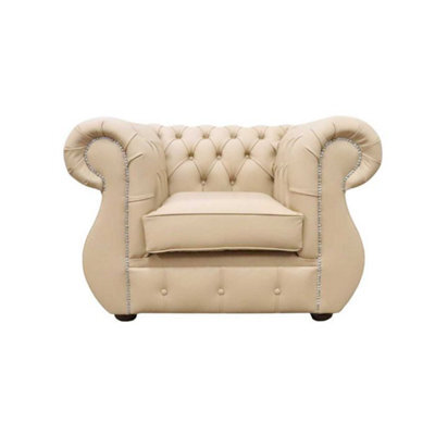 Chesterfield Original Club Chair Shelly Stone Leather In Kimberley Style - image 1