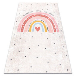 RugsX Junior 51300.802 Washing Carpet Rainbow, Dots For Children Anti-Slip - Beige 140X190 Cm - thumbnail 4