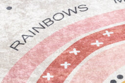 RugsX Junior 51300.802 Washing Carpet Rainbow, Dots For Children Anti-Slip - Beige 140X190 Cm - thumbnail 5