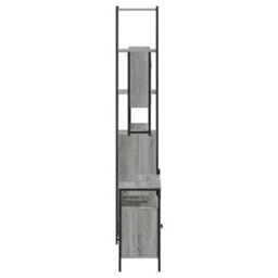 Berkfield 3 Piece Bathroom Furniture Set Grey Sonoma Engineered Wood - thumbnail 7