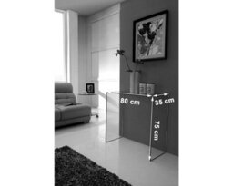 That's Furniture Crystal Small Stylish Curved Glass Hallway Console Table - thumbnail 2