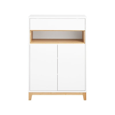Sobuy Fsb97-Nw, Hallway Shoe Cabinet Kitchen Dining Room Storage Cabinet Sideboard,wood Effect,w60Xd34Xh85.1 - image 1