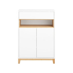 Sobuy Fsb97-Nw, Hallway Shoe Cabinet Kitchen Dining Room Storage Cabinet Sideboard,wood Effect,w60Xd34Xh85.1 - thumbnail 1