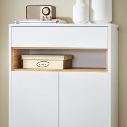 Sobuy Fsb97-Nw, Hallway Shoe Cabinet Kitchen Dining Room Storage Cabinet Sideboard,wood Effect,w60Xd34Xh85.1 - thumbnail 6