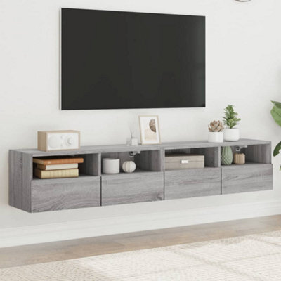 Berkfield Tv Wall Cabinets 2 Pcs Grey Sonoma 80X30X30 Cm Engineered Wood - image 1