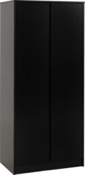 Seconique Malvern 2 Door Wardrobe In Black Finish Hanging Rail And Shelf - thumbnail 2