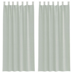 Berkfield Durable Voile Curtains With Loops 2 Pcs Light Grey 140X245 Cm - thumbnail 1