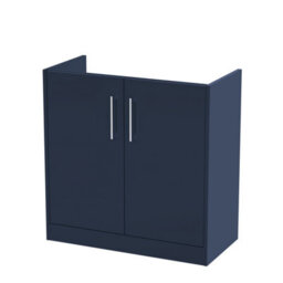 Hudson Reed 800mm Floor Standing 2 Door Unit (385 Deep)-Midnight Blue - thumbnail 1