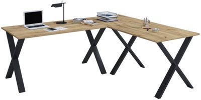 Vcm Desk Lona Black / Honey Oak H. 76 X W. 190 X D. 190 Cm - image 1