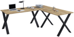 Vcm Desk Lona Black / Honey Oak H. 76 X W. 190 X D. 190 Cm - thumbnail 1