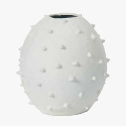 Pacific Lifestyle White Metal Decorative Vase With Bobbles - thumbnail 3