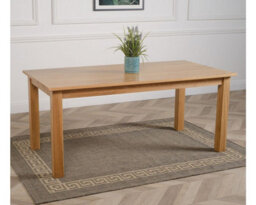 That's Furniture Oslo 180 X 90 Cm Large Oak Dining Table And 8 Chairs Dining Set With Berkeley Brown Leather Chairs - thumbnail 4