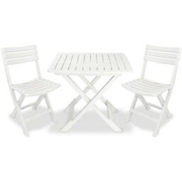 Urbn-Living Urbnliving 3 Pcs White Folding Table And 2 Chairs Set Outdoor Bbq Barbecue Picnic Garden Camping Hiking - thumbnail 7
