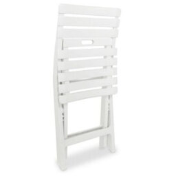 Urbn-Living Urbnliving 3 Pcs White Folding Table And 2 Chairs Set Outdoor Bbq Barbecue Picnic Garden Camping Hiking - thumbnail 4