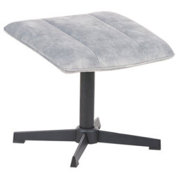 Beliani Swivel Armchair Lia With Footstool Velvet Light Grey - thumbnail 8