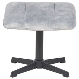 Beliani Swivel Armchair Lia With Footstool Velvet Light Grey - thumbnail 9
