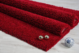 Smart Living Shaggy Soft Thick Area Rug, Living Room Carpet, Kitchen Floor, Bedroom Soft Rugs 60Cm X 110Cm - Red - thumbnail 4
