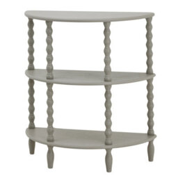 Wyld Haus Thuy Grey Half-Moon 3-Tier Wooden Console Table Scandinavian Style - thumbnail 3