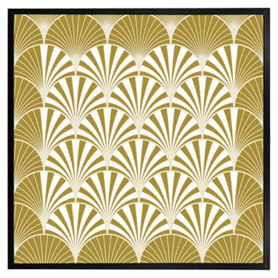 "Andrew Lee Golden Semi Circles (Picutre Frame) / 12X12"" / Oak" - image 1
