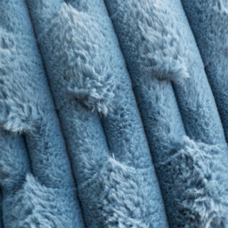 Bianca Fine Linens Bianca Carved Faux Fur Blanket Throw Blue - thumbnail 3