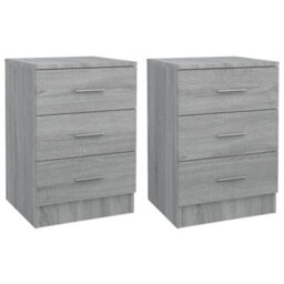 Vidaxl Bedside Cabinets 2 Pcs Grey Sonoma 38X35X56 Cm Engineered Wood - thumbnail 2