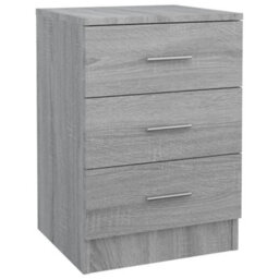 Vidaxl Bedside Cabinets 2 Pcs Grey Sonoma 38X35X56 Cm Engineered Wood - thumbnail 3