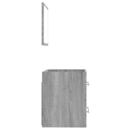 Berkfield Bathroom Cabinet With Mirror Grey Sonoma 41X38.5X48 Cm Engineered Wood - thumbnail 7