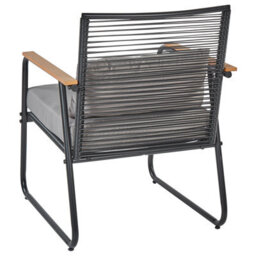 Beliani Garden Lounge Set With Table 4 Seater Pomonte Metal Black - thumbnail 6
