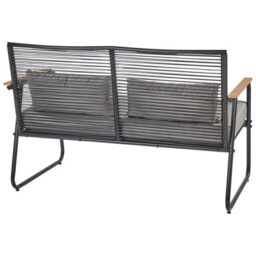 Beliani Garden Lounge Set With Table 4 Seater Pomonte Metal Black - thumbnail 9