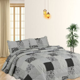 TheWhiteWater Limited Bedspread - Luxury Quilted - Reversible Two Sided - Bed Throw Warm Quilt - Bedspread Patchwork Reversible Set 150 Gsm - 3 Tog - thumbnail 4