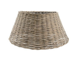 Everlands Grey Round Wicker Christmas Tree Skirt Tree Decor Base Floor Basket 57Cm X 28Cm - thumbnail 1