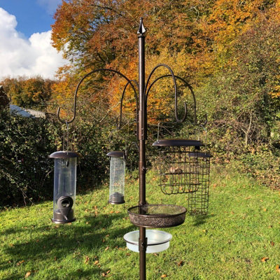 Selections Metal Complete Bird Feeding Station With 4 Metal Feeders, Water Dish And Mesh Tray - image 1