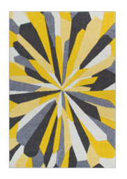 Yellow Easy To Clean Optical 3D Modern Rug For Dining Room-200Cm X 285Cm - thumbnail 4