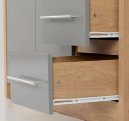 Seconique Seville 3 Door 2 Drawer Wardrobe In Oak And Grey Sheen Finish - thumbnail 6