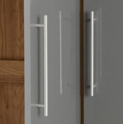 Seconique Seville 3 Door 2 Drawer Wardrobe In Oak And Grey Sheen Finish - thumbnail 7
