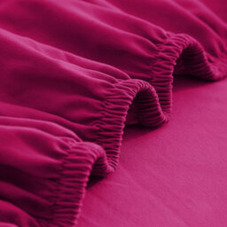 Ameha King Plain Dyed Fitted Sheet 40Cm- Extra Deep Pocket Pink Fitted Bed Sheets Soft Microfiber Bedding Sheet 152X200 Cm - thumbnail 7