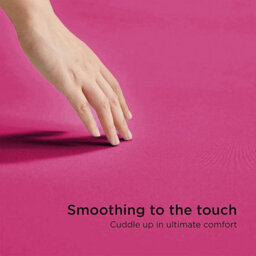Ameha King Plain Dyed Fitted Sheet 40Cm- Extra Deep Pocket Pink Fitted Bed Sheets Soft Microfiber Bedding Sheet 152X200 Cm - thumbnail 4