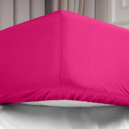 Ameha King Plain Dyed Fitted Sheet 40Cm- Extra Deep Pocket Pink Fitted Bed Sheets Soft Microfiber Bedding Sheet 152X200 Cm - thumbnail 9