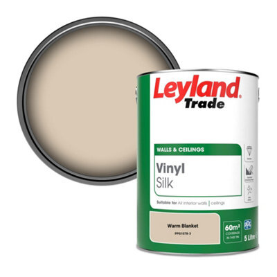 Leyland Trade Vinyl Silk Walls & Ceilings Emulsion Paint Warm Blanket (Ppg1078-3) - 5L - image 1