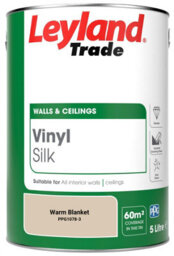 Leyland Trade Vinyl Silk Walls & Ceilings Emulsion Paint Warm Blanket (Ppg1078-3) - 5L - thumbnail 2