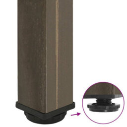 Berkfield Coffee Table Legs 4 Pcs Natural Steel 30-32 Cm Steel - thumbnail 9