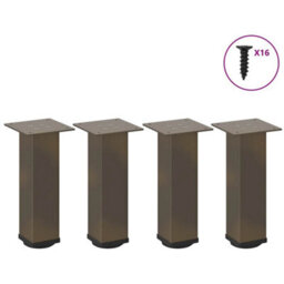 Berkfield Coffee Table Legs 4 Pcs Natural Steel 30-32 Cm Steel