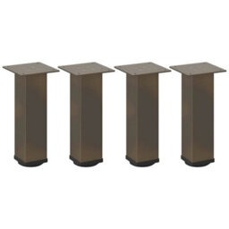 Berkfield Coffee Table Legs 4 Pcs Natural Steel 30-32 Cm Steel - thumbnail 2