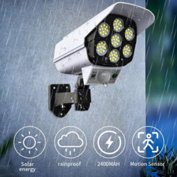 77 Led Solar Pir Motion Sensor Wall Light Outdoor Garden Security Lamp - thumbnail 7