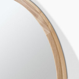 Furniturebox Uk Judith Oak Wood Medium 80X80Cm Round Wall Mirror - thumbnail 6